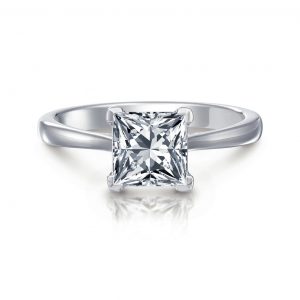 Grace Princess Solitaire Engagement Ring Engagement Rings Bailey's Fine Jewelry