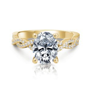 Holly Oval Twist Engagement Ring