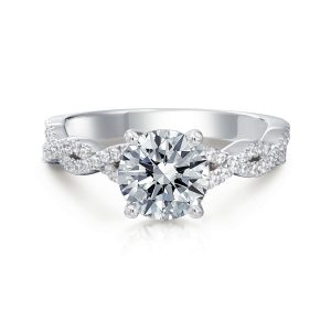 Holly Round Twist Engagement Ring Engagement Rings Bailey's Fine Jewelry