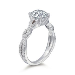 Holly Round Twist Engagement Ring