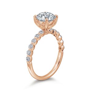 June Round Single Prong Engagement Ring