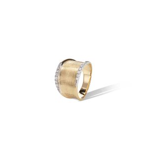 Marco Bicego Lunaria Yellow Gold and Diamond Small Ring