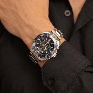 Lifestyle image view of the Tag Heuer 43mm Aquaracer Watch