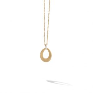 Marco Bicego Lucia Gold Loop Pendant Necklace with Diamonds