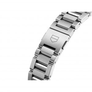 Clasp view on the Tag Heuer 41mm Automatic Chronograph Carrera Watch