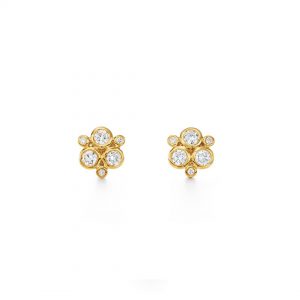 Temple St. Clair Classic Trio Studs in 18kt Yellow Gold