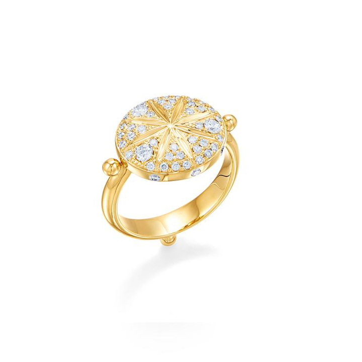 Temple St Clair Diamond Sorcerer Ring in yellow gold and diamonds