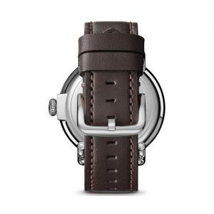 View of the buckle on the Shinola 45mm Runwell Automatic Watch