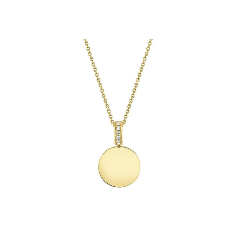 shy necklace with diamond bail in 14K yellow gold