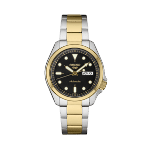 Front face view of Seiko 40mm Two-Tone 5 Sports Watch