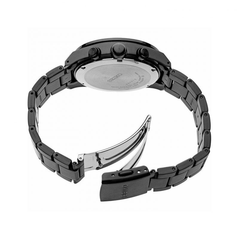 Seiko 42mm Black Solar Chronograph Watch – Bailey's Fine Jewelry