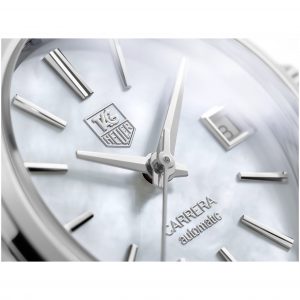 Dial view of the Tag Heuer 28mm Ladies Carrera Watch