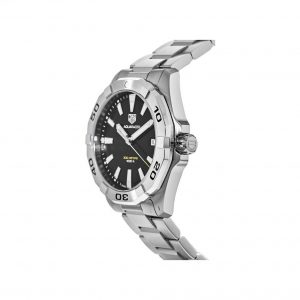 Front side angle view of the Tag Heuer 41mm Aquaracer Watch