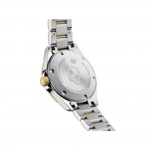 Backside view of the Tag Heuer 32mm Ladies Aquaracer Watch