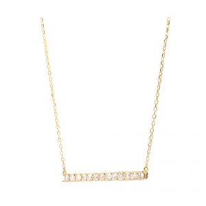0.50ct Diamond Bar Pendant Necklace