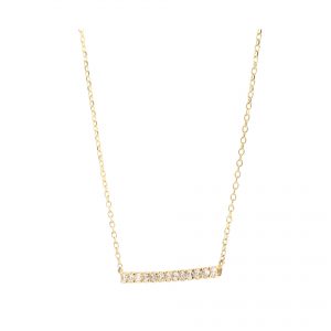 0.25ct Diamond Bar Pendant Necklace