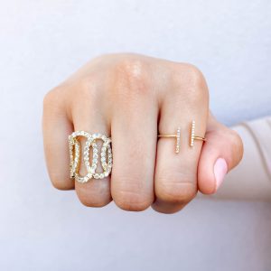 Large Open Oval Link Ring