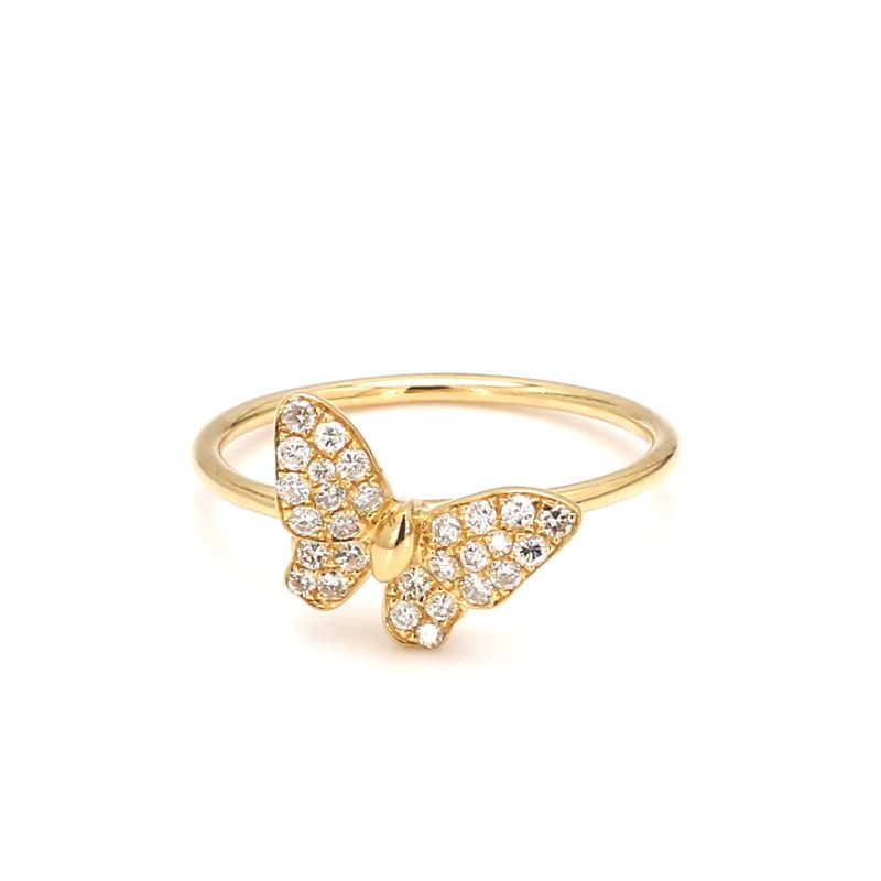 Butterfly Ring with Diamonds