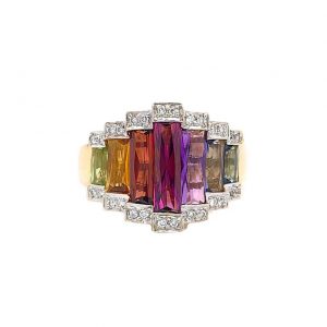 Bailey's Estate Modern 'Bellair' Multicolor Gemstone and Diamond Ring
