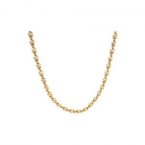 Bailey's Estate 14k Yellow Gold Fluted Bead and Ball Necklace