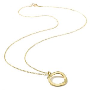 Ippolita Classico Short Mini Wavy Circle Pendant Necklace