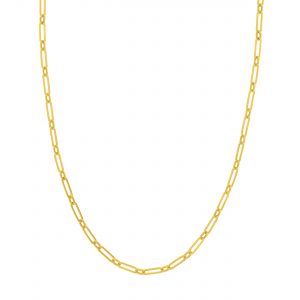 14k Yellow Gold 3.9mm Paperclip 18" Chain