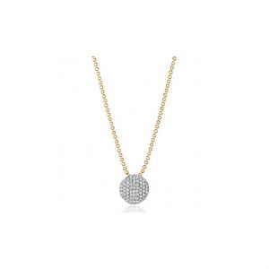 Phillips House Affair 14kt Yellow Gold Mini Infinity Necklace with Pave Diamonds