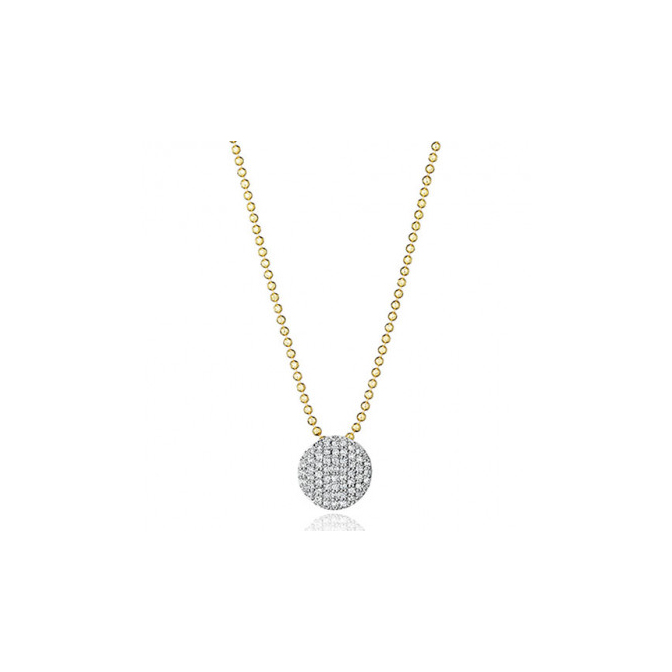 Phillips House Affair 14kt Yellow Gold Mini Infinity Necklace with Pave Diamonds