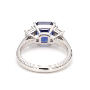 3.19ct Blue Sapphire and Diamond Ring