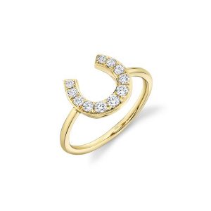 Horseshoe Ring with Diamonds