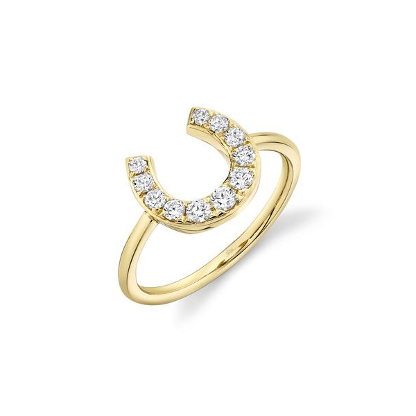 Horseshoe Ring with Diamonds