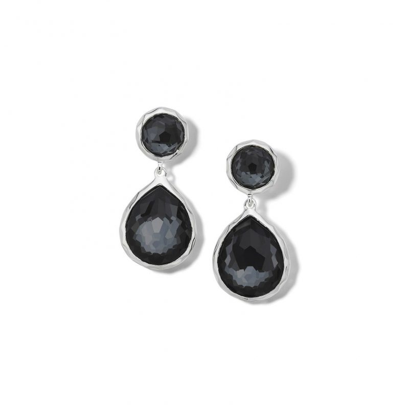 Ippolita Rock Candy 2-Stone Earrings in Hematite