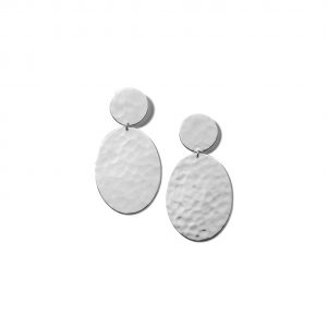 Ippolita Classico Crinkle Hammered Oval Snowman Earrings