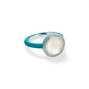 Ippolita Carnevale Ring with Diamonds in Turquoise Fashion Rings Bailey's Fine Jewelry