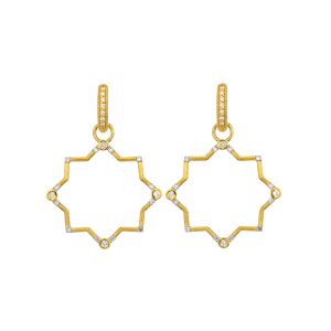 Jude Frances Moroccan Open Inverted Hexagon Earring Charms