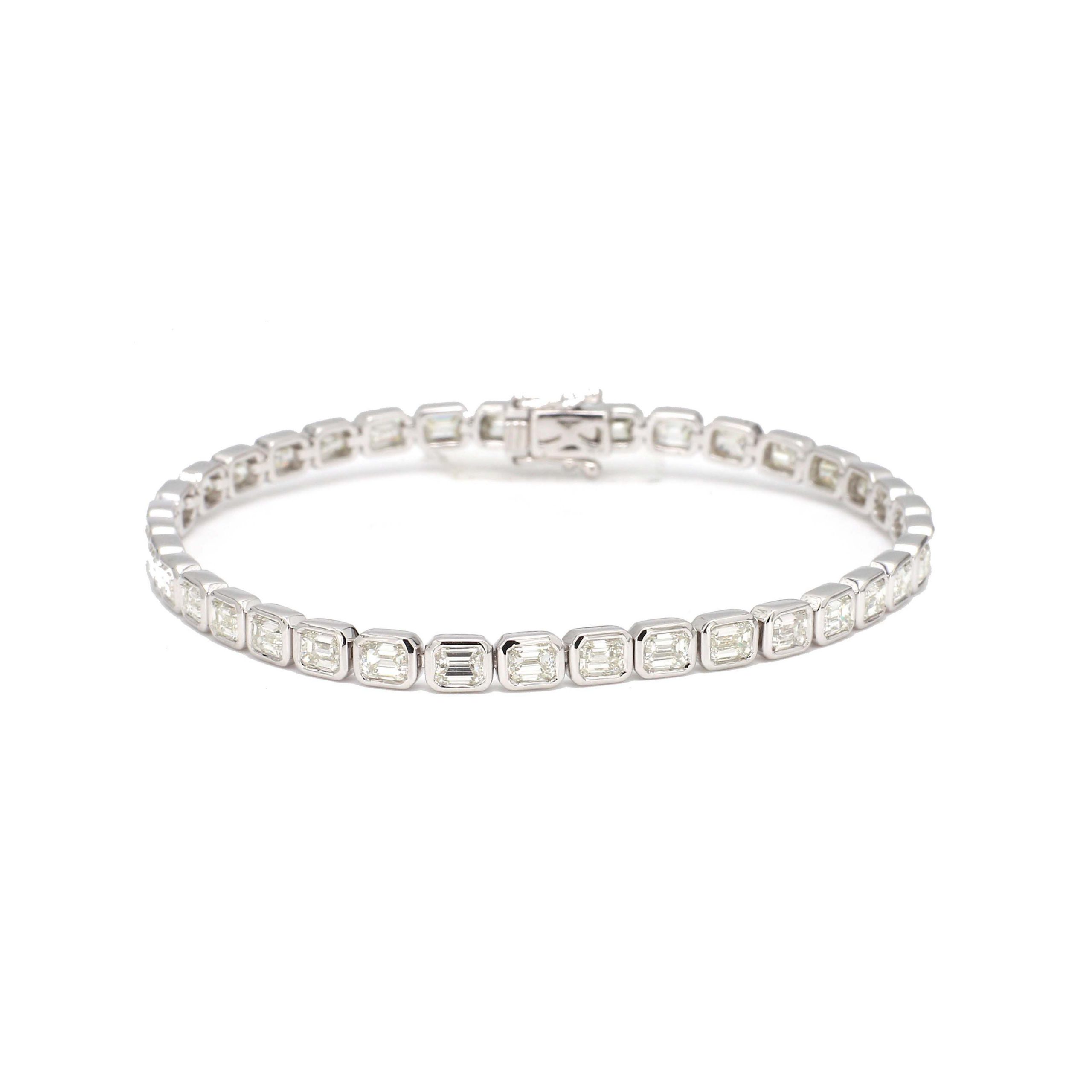 6.99ct Emerald Cut Diamond Tennis Bracelet – Bailey's Fine Jewelry
