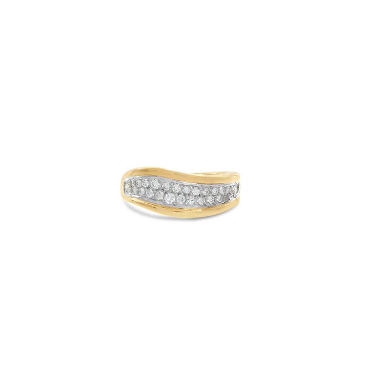 Bailey's Estate Vintage Curved Band with Diamonds