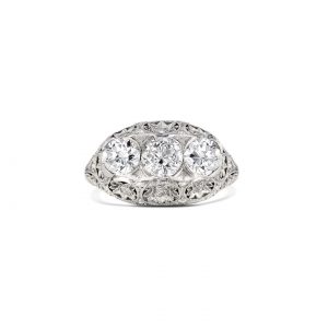 Bailey's Estate Edwardian Three Stone Diamond Ring