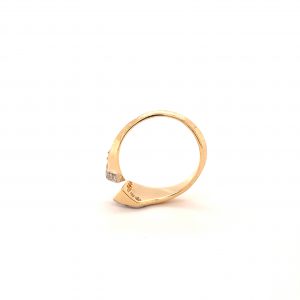 Bailey's Estate Mid Century Open Bypass Ring with Diamond Chevron Points