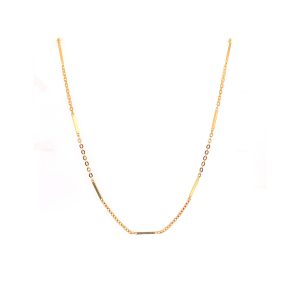 Bailey's Estate Vintage Flat Link Chain with Gold Bar Station Necklace