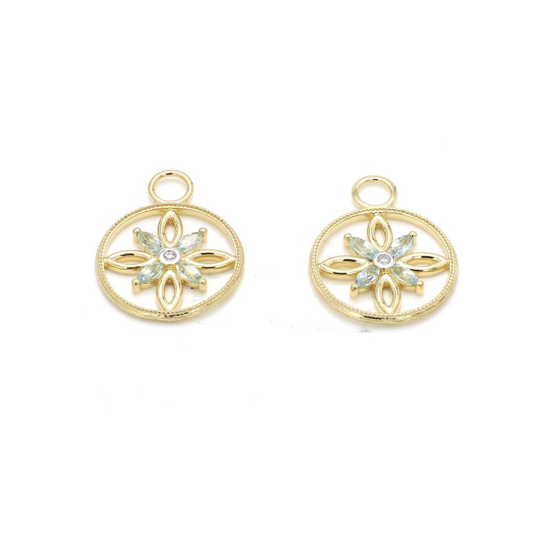 Jude Frances Marquise Topaz and Diamond Earring Charms