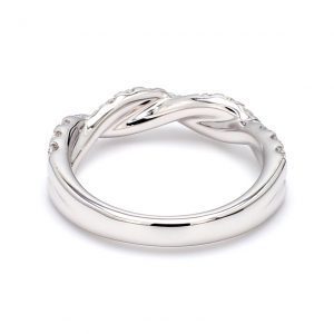 Large Pave Diamond Twist Band Ring