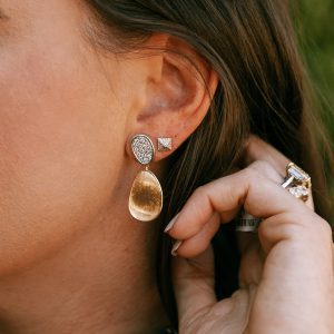 Bailey's Goldmark Collection Diamond Pave Pyramid Stud Earrings