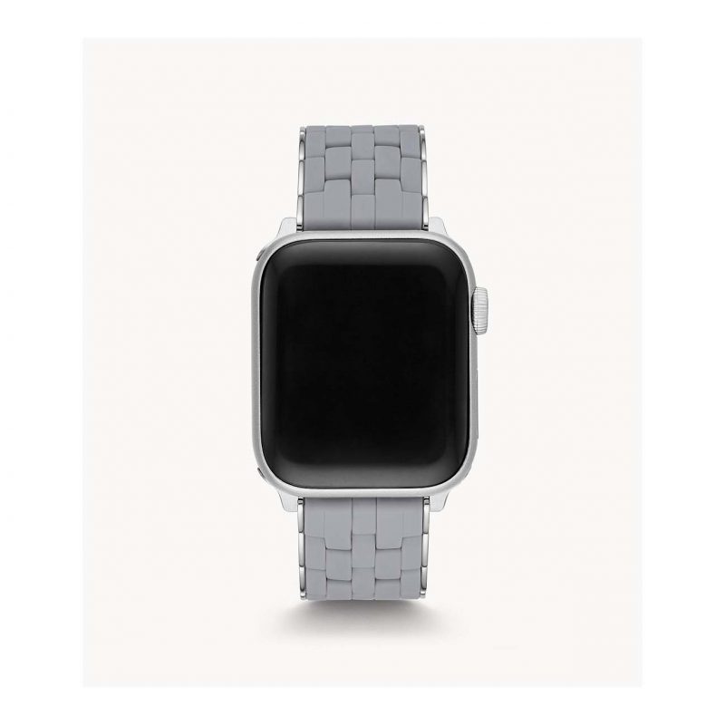 Michele Slate and Stainless Steel Silicone Apple Watch Bracelet
