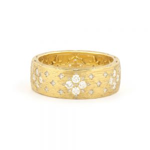Jude France Moroccan Wide Band with 0.79ct of Diamonds