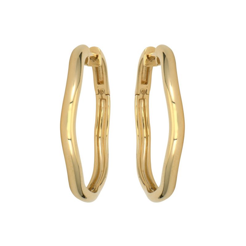 Three Stories Jewelry Classic Medium Gold Hoop Earrings