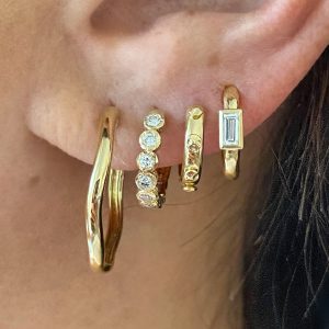 Three Stories Jewelry Classic Medium Gold Hoop Earrings