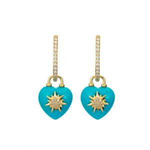 Three Stories Jewelry Trust Your Heart Carved Turquoise Charm