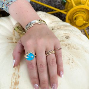 Three Stories Jewelry Starry Night Narrow Diamond Band Ring