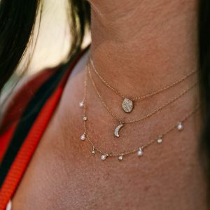 Bailey's Icon Collection Pave Diamond Disc Necklace
